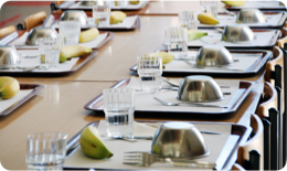 Servicio para comer en el colegio 